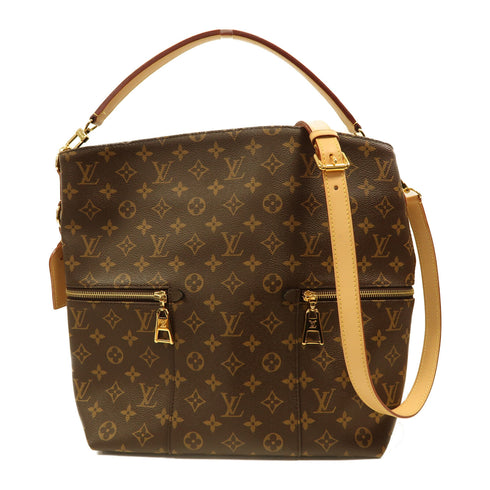 LOUIS VUITTON LV GHW Melie 2 Way Shoulder Bag Handbag M41544 Monogram Brown