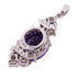 MIKIMOTO 2.78ct Amethyst 0.23ct Diamond Top Pendant 18K White Gold