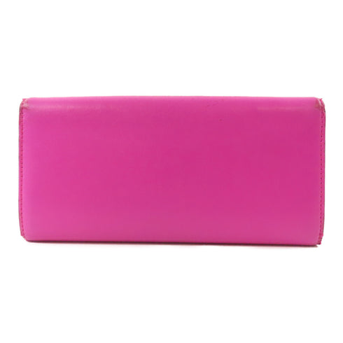 FENDI GHW Long Wallet 8M0251 Calfskin Leather Pink