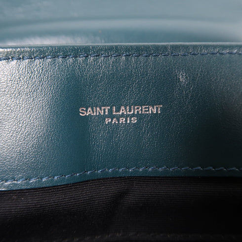 SAINT LAURENT YSL SHW Loulou Chain Shoulder Bag 487216 Calfskin Leather Green