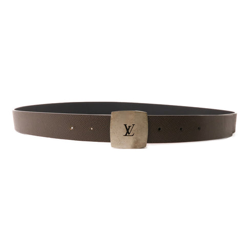 LOUIS VUITTON LV SHW Belt Taiga Leather Brown
