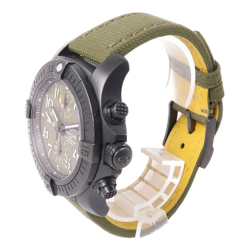 BREITLING Avenger Chronograph 45 Automatic Watch V13317 Titanium Leather Khaki