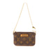 LOUIS VUITTON LV GHW Pochette Milla PM Handbag Monogram M60095 Brown