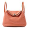 HERMES PHW Lindy 26 2 Way Bag Clemence Leather Pink Orange
