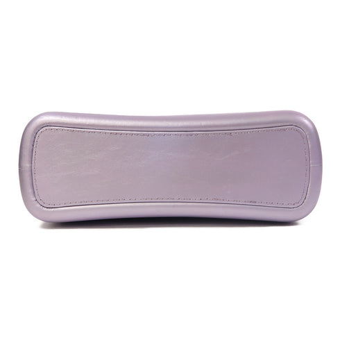 CHANEL Quilted CC Gabrielle Chain Shoulder Bag Calfskin Leather Purple