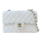 CHANEL Quilted CC GHW Classic 23 Chain Shoulder Calfskin Leather White