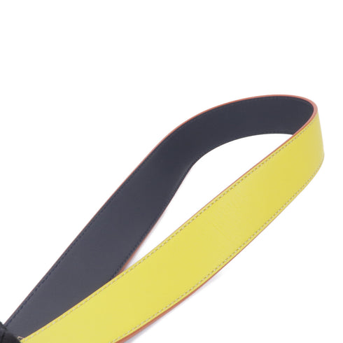 FENDI GHW Shoulder Strap Calfskin Leather Yellow