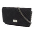 CHANEL Quilted CC SHW 2.55 WOC Wallet On Chain Shoulder Bag Canvas Black