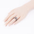 CHANEL CC Ultra Ring US#5.5 Ceramic 18K White Gold Black