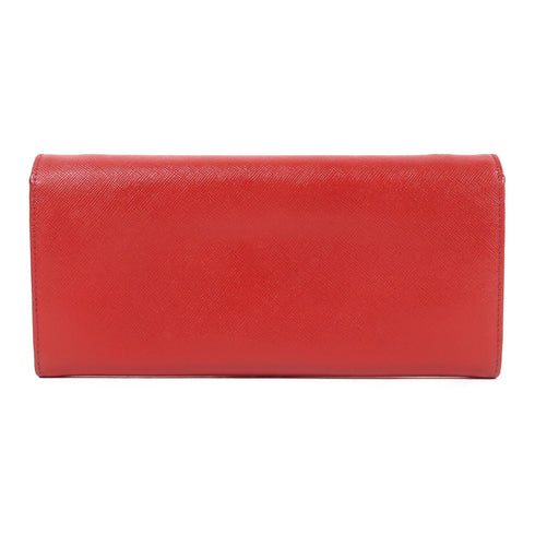 PRADA GHW Chain Shoulder Bag 1M1290 Calfskin Leather Red