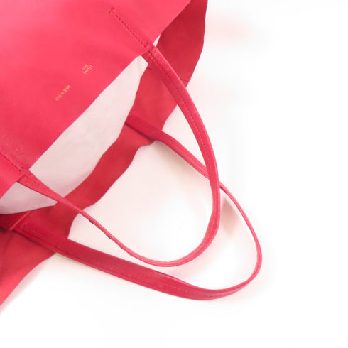 CELINE Tote Bag Shoulder Bag Leather Red