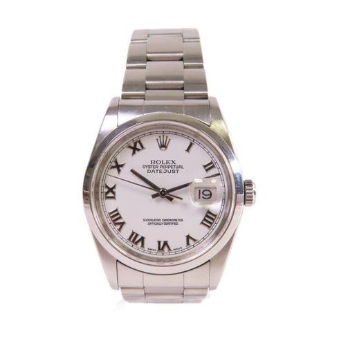 ROLEX Datejust Automatic Watch Stainless Steel 16200 White
