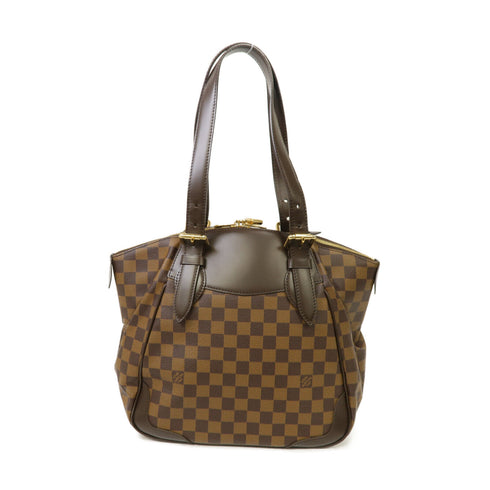 LOUIS VUITTON LV GHW Verona MM Shoulder Bag N41118 Damier Ebene Brown