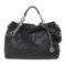 BVLGARI GHW Monete 2 Way Shoulder Bag Leather Black