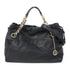 BVLGARI GHW Monete 2 Way Shoulder Bag Leather Black
