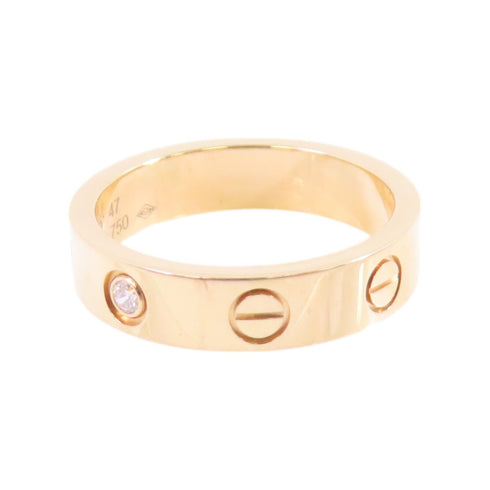 CARTIER 1 Diamond Love Ring B4050700 Cartier#47 US#4 18K Rose Gold
