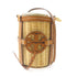 TORY BURCH GHW Miller Wicker Bucket Shoulder Bag Rattan/Leather Brown