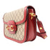 Gucci GG GHW Horsebit 1955 Shoulder Bag Coated Canvas/Leather Brown/Red