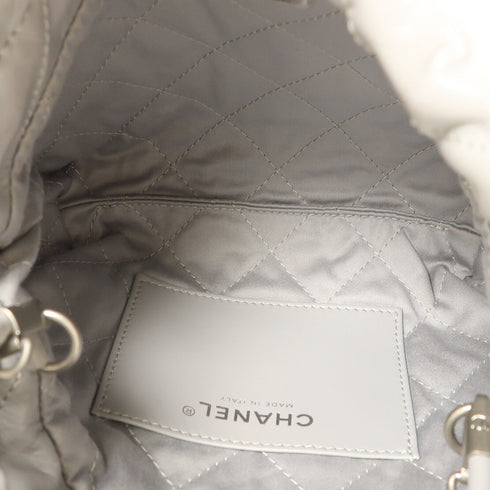 CHANEL CC SHW Mini Chanel 22 2 Way Shoulder Handbag AS3980 Lambskin Leather Gray