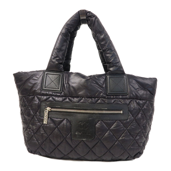 CHANEL CC SHW CoCo Cocoon Handbag/Tote Bag Nylon Black v1