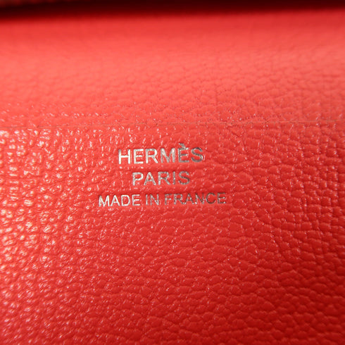 HERMES PHW Bearn Wallet Long Wallet Chevre Leather Pink