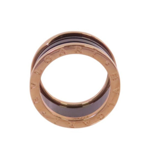 BVLGARI B-Zero 1 4Band Ring #59 US#8.25 Ceramic 18K Rose Gold