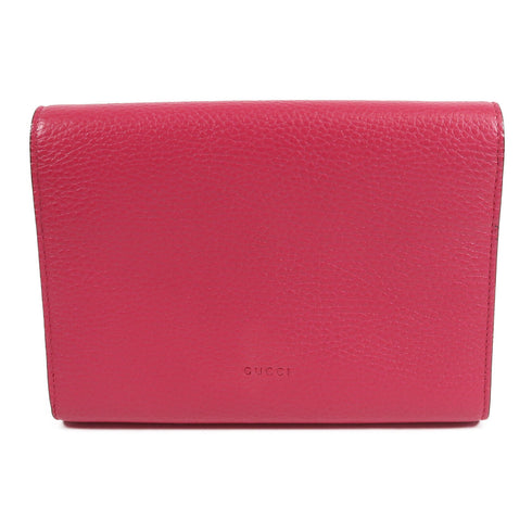 GUCCI GG Shoulder Bag Calfskin Leather