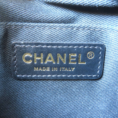 CHANEL Quilted CC GHW Chain Shoulder Bag Calfskin Leather Black v4