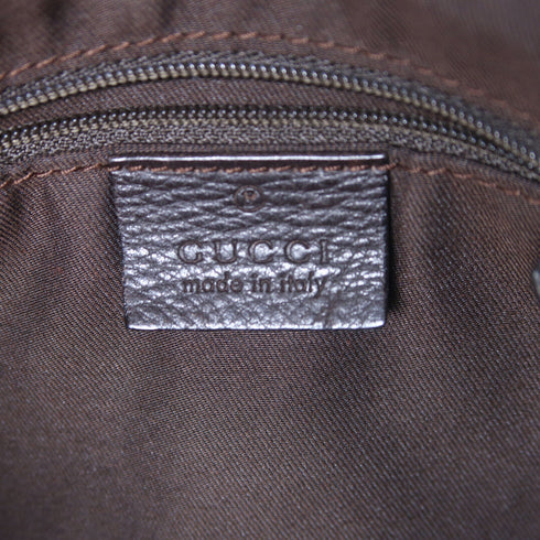 GUCCI GG GHW D Ring Large Handbag 189833 Coated Canvas/Leather Brown