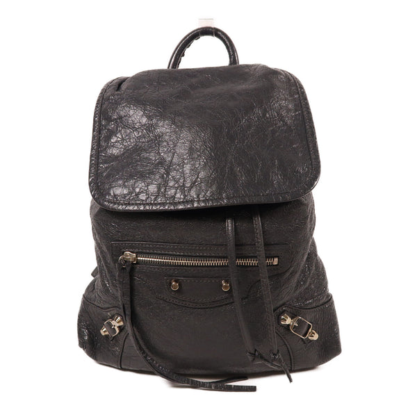 BALENCIAGA SHW Backpack Rucksack 399344 Calfskin Leather Gray Grey