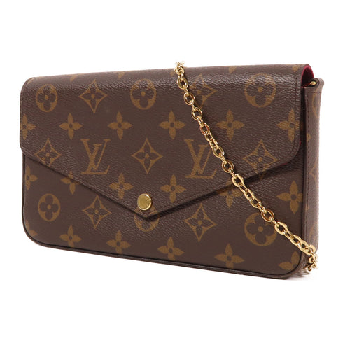 LOUIS VUITTON LV GHW Pochette Felicie Chain Shoulder Bag M61276 Monogram Brown v6