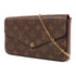 LOUIS VUITTON LV GHW Pochette Felicie Chain Shoulder Bag M61276 Monogram Brown v6