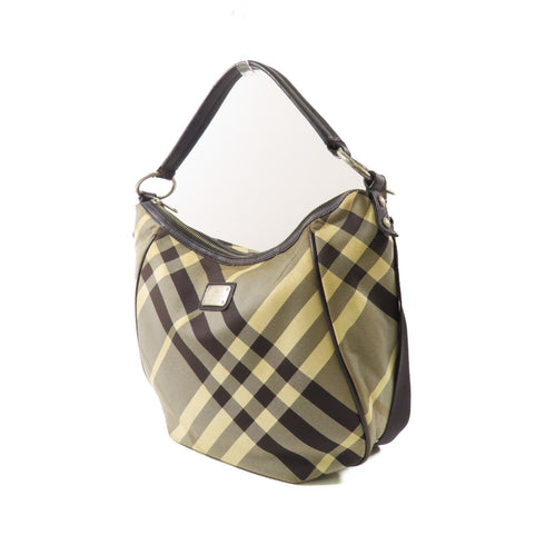 BURBERRY BLUE LABEL SHW 2 Way Shoulder Bag Canvas Beige/Black