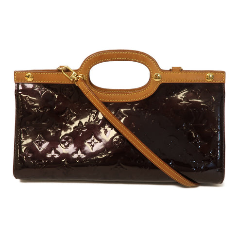 LOUIS VUITTON LV GHW Roxbury Drive 2Way Shoulder Monogram Vernis M91995 Wine Red