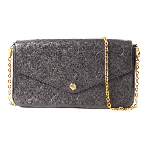 LOUIS VUITTON LV Felicie Pochette Shoulder Bag M82477 Monogram Empreinte Black v1