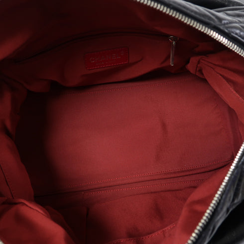 CHANEL CC SHW Chain Shoulder Bag Calfskin Leather Black v13