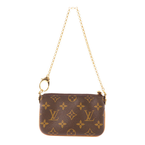 LOUIS VUITTON LV GHW Pochette Milla PM Handbag Monogram M60095 Brown
