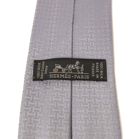 HERMES Tie Silk Grey