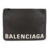 BALENCIAGA GHW Clutch Bag Pouch W568024 Calfskin Leather Black