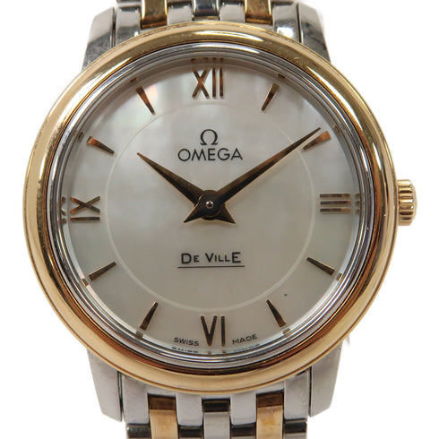 OMEGA De Ville Prestige Automatic Watch 42420276005002 18K Gold Stainless Steel