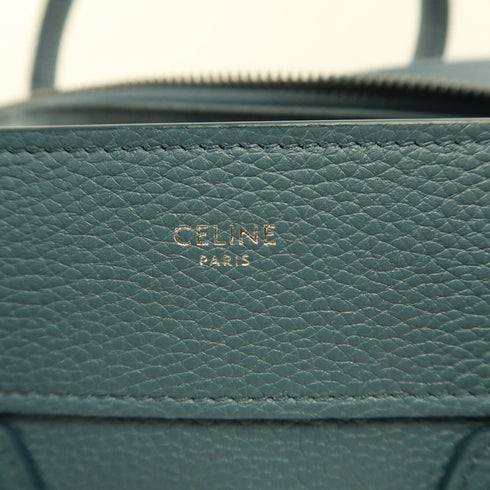 CELINE SHW Luggage Handbag Calfskin Leather Blue