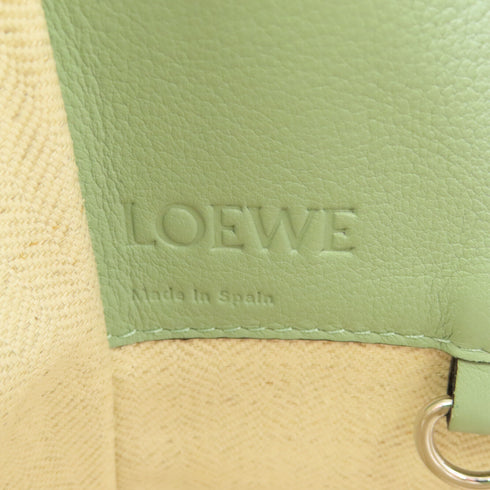 LOEWE SHW Hammock 2 Way Shoulder Bag Calfskin Leather Green Pink