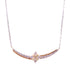 Jewelry SHW 0.282ct Diamond Necklace 18K White Gold 18K Rose Gold