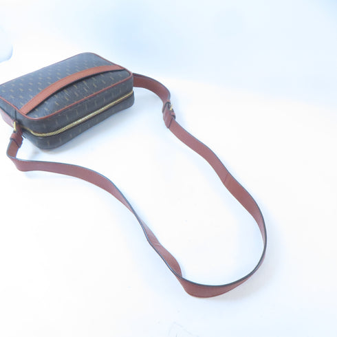 SAINT LAURENT YSL GHW Camera Bag Shoulder Bag 669957 PVC Coated Canvas Brown