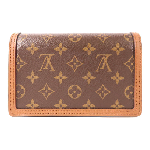 LOUIS VUITTON LV GHW Dauphine Chain Shoulder Bag M68746 Monogram Reverse Brown