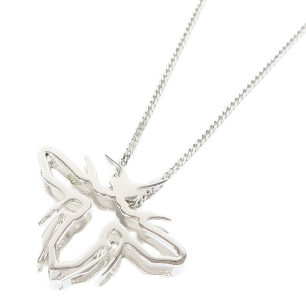 Christian Dior CD Necklace Metal Silver