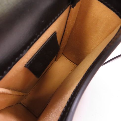 GUCCI GG Horsebit 1955 Mini Shoulder Bag Crossbody Calfskin Leather 625615 Black