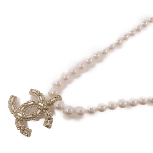 CHANEL CC Necklace Metal PVC