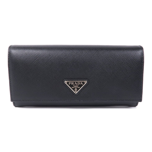 PRADA SHW Long Wallet 1MH132 Saffiano Leather Black