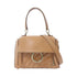 Chloe GHW 2 Way Shoulder Bag Handbag Calfskin Leather Apricot Color